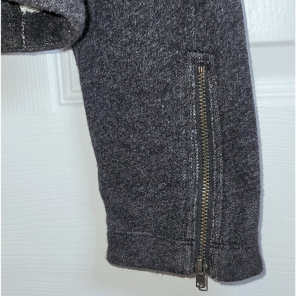 Cabi #775 Moto Jacket Asymmetrical Zip French Terry Knit Sz XL Charcoal Gray - Picture 8 of 16